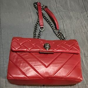 Kurt Geiger Red Quilted Shoulder Bag